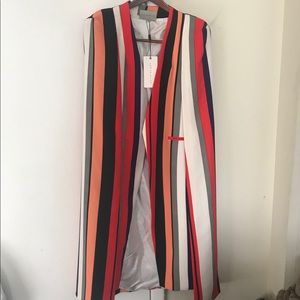 Long cape blazer jacket.